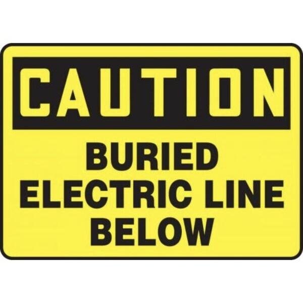Accuform OSHA CAUTION SAFETY SIGN BURIED MELC629XT MELC629XT - main